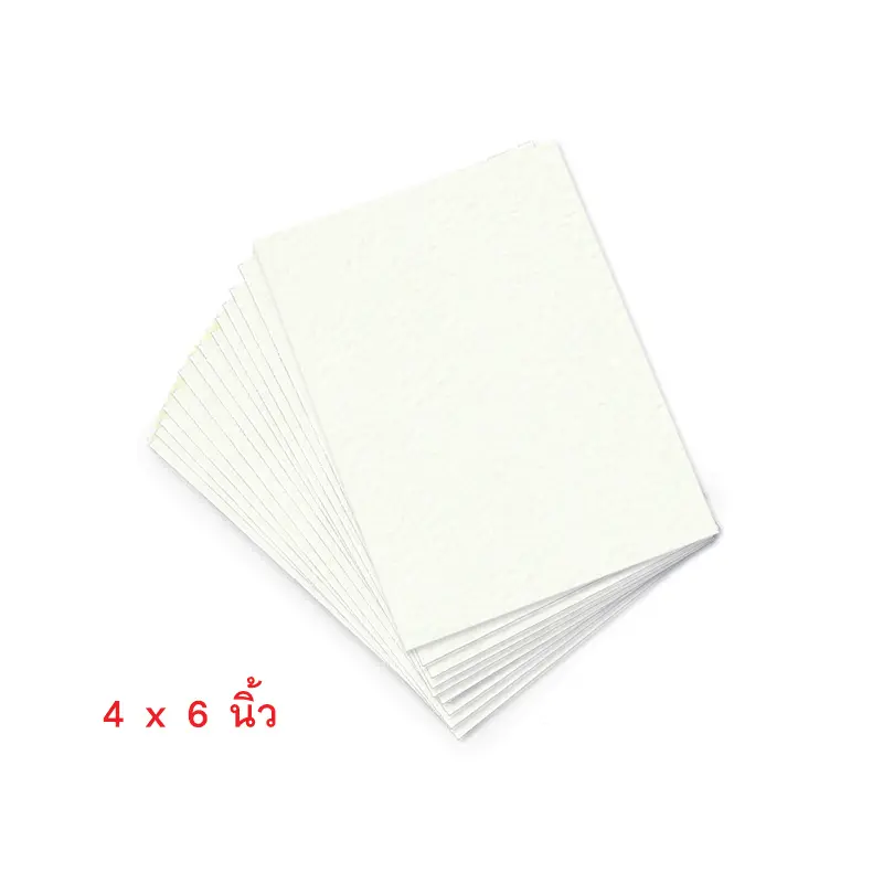 MP101-009 กระดาษวาดเขียน100ปอนด์ เรนาซองซ์ (ชนิดหยาบ) 200 แกรม ขนาด 4×6 นิ้ว (25 แผ่น)