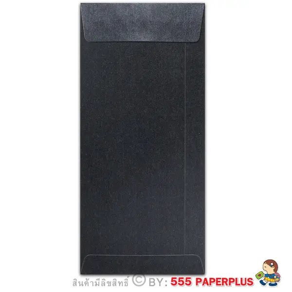 ซองใส่การ์ด No.4 1/4×9 1/4-เมทัลลิค สีดำ (50 ซอง) Code 22216