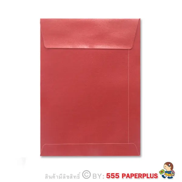 ซองใส่การ์ด No.5 1/4×7 1/4-เมทัลลิค สีแดง (50 ซอง) Code 47660