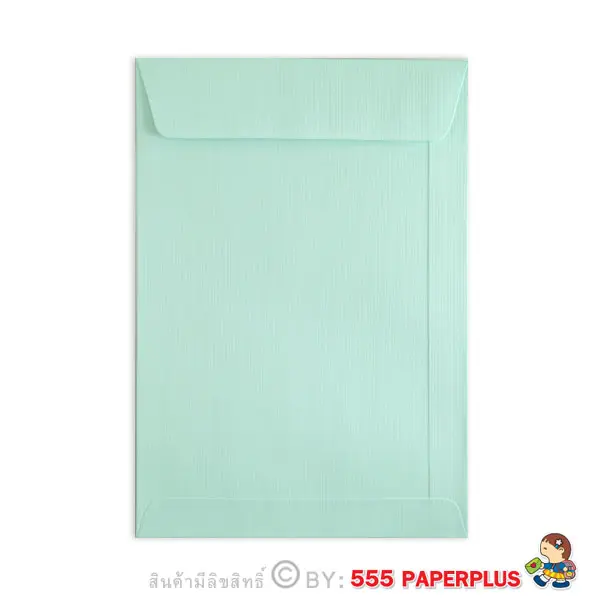 ซองใส่การ์ด No.6 3/8×9- แอลคิว สีฟ้า มีกลิ่นหอม (50 ซอง) Code 60447