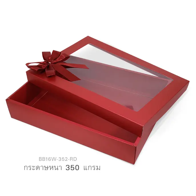 BB16W-352-RD กล่องของขวัญ สีแดง ก.24.3 x ย.33.5 x ส.6 ซม. (1ใบ)