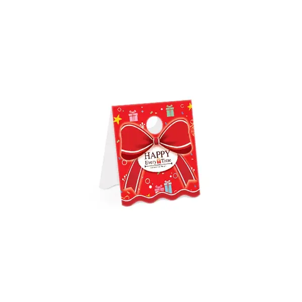 BK05-006 กระดาษปิดถุงขนม 1.5 นิ้ว กล่องของขวัญพื้นแดง (50แผ่น)
