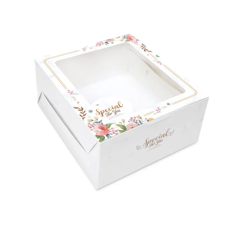 BK18W-012 กล่อง Snack  มีหน้าต่าง 12.7x14x6.3 ซม. (20กล่อง)