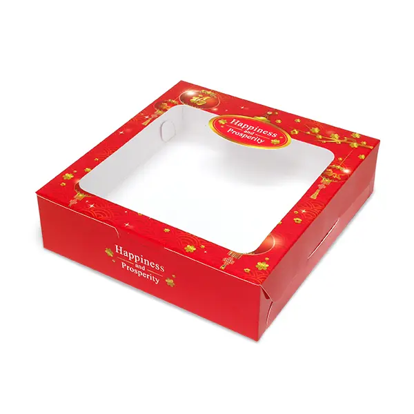 BK22W-035 กล่องบราวนี่ 15 x 15.5 x 4 ซม. โคมไฟ (20กล่อง)(ลายจีน)