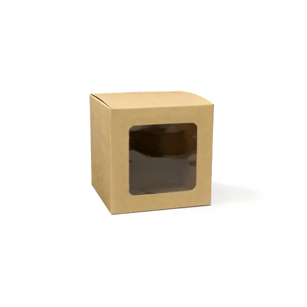 BK27W-K02 กล่องใส่ขนม ใส่ของชำร่วย 9x9x9 ซม. คราฟท์ (20กล่อง)