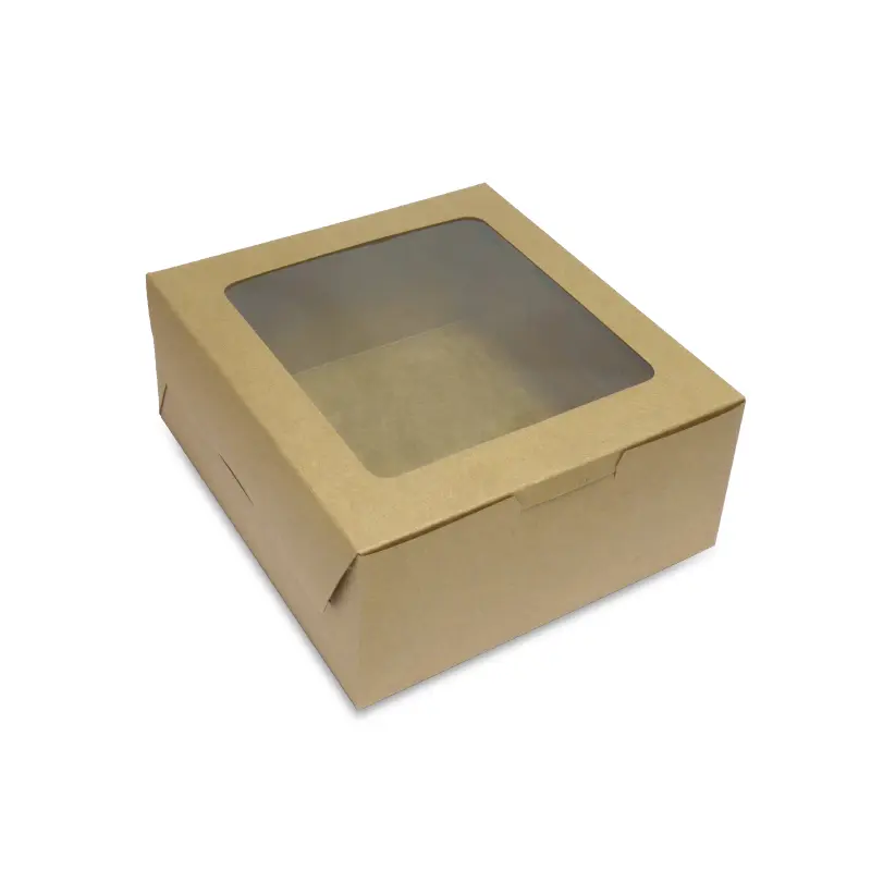 BK59W-K01กล่องเค้กครึ่งปอนด์(20กล่อง)16.2x17.5x 7.5 ซม.กล่องเค้กครึ่งปอนด์-กล่องชิฟฟ่อน