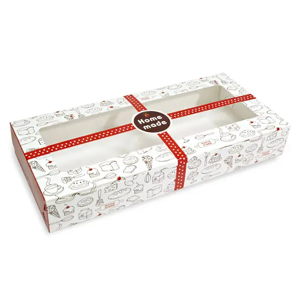 BK62W-003 กล่องบราวนี่ 6 ชิ้น 11 x 24 x 3.5 ซม. (20กล่อง)