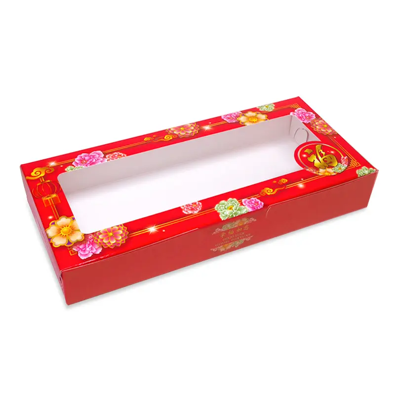 BK62W-019 กล่องบราวนี่ 6ชิ้น ลายจีน 11 x 24 x 3.5 ซม. (20กล่อง)