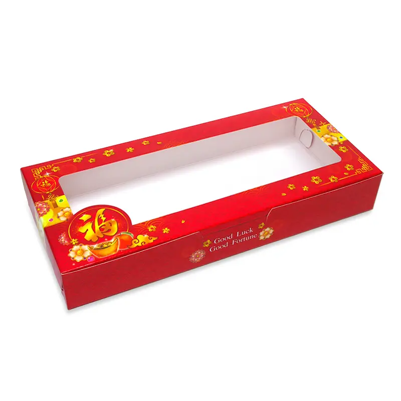 BK62W-020 กล่องบราวนี่ 6ชิ้น ลายจีน 11 x 24 x 3.5 ซม. (20กล่อง)
