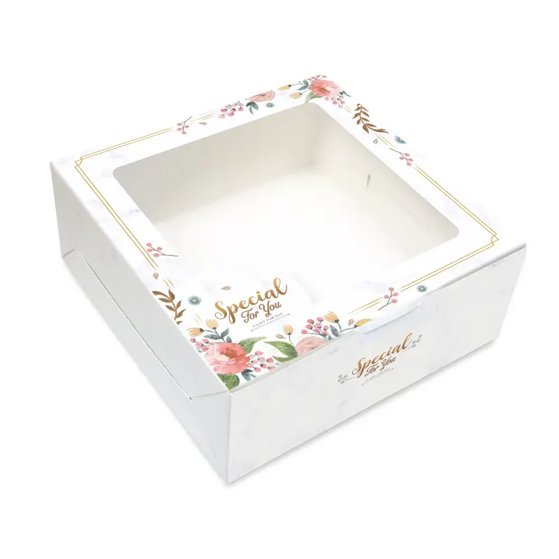 BK85W-008 กล่องทรงแบน 15.5×15.5×6 ซม. (20กล่อง)