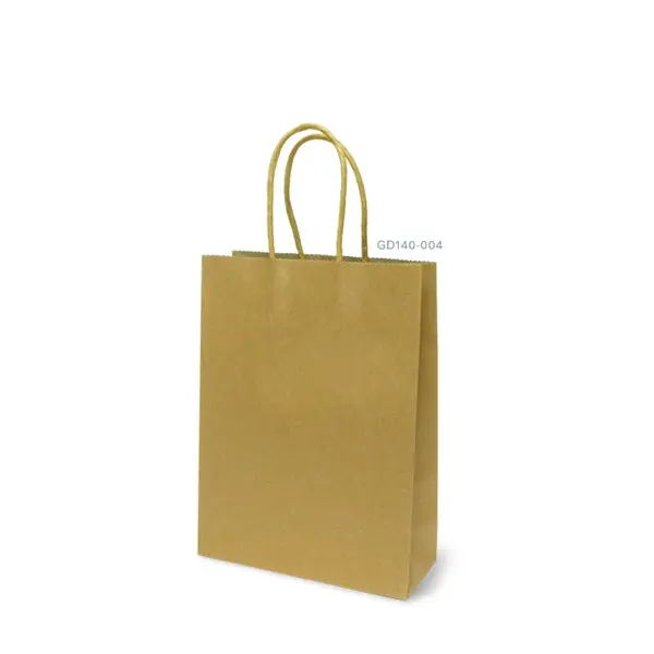 GD140-004 ถุงหิ้วคราฟท์-ถุงกระดาษ 15 × 20 × 6 ซม.