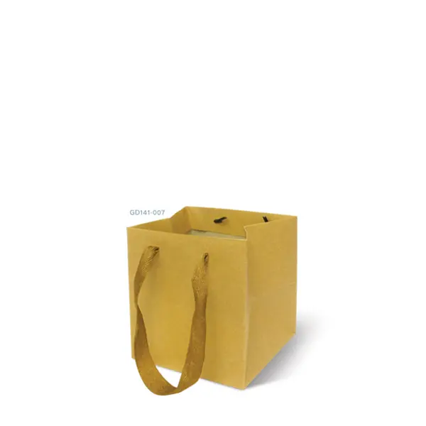 GD141-007 ถุงหิ้วคราฟท์-ถุงกระดาษ 13 × 14 × 13 ซม.