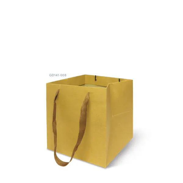 GD141-008 ถุงหิ้วคราฟท์-ถุงกระดาษ 20 × 20 × 20 ซม.