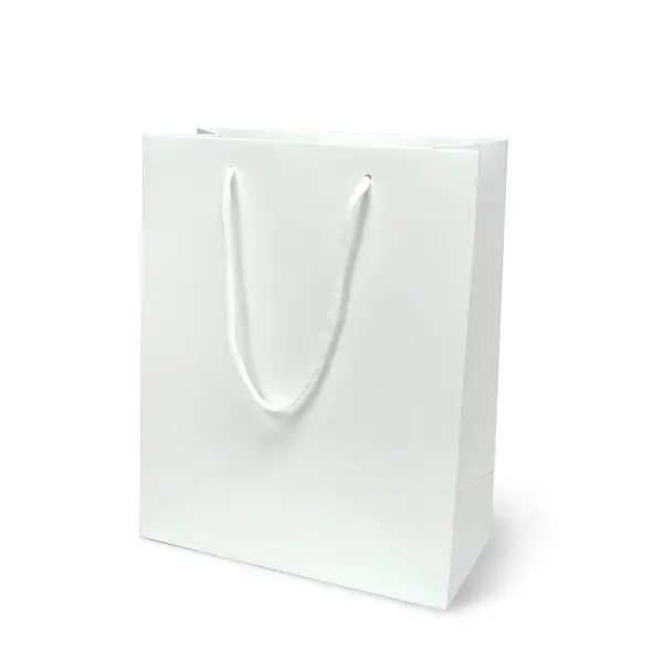GD141-WH4 ถุงหิ้วขาว-ถุงกระดาษ 21×10×26 ซม.