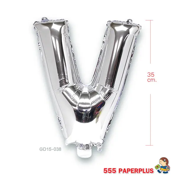 GD15-038 ลูกโป่งฟอยล์ ตัวอักษร V