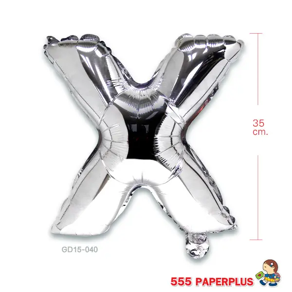 GD15-040 ลูกโป่งฟอยล์ ตัวอักษร X