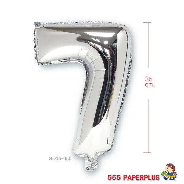 GD15-050 ลูกโป่งฟอยล์ สีเงิน  ตัวเลข 7