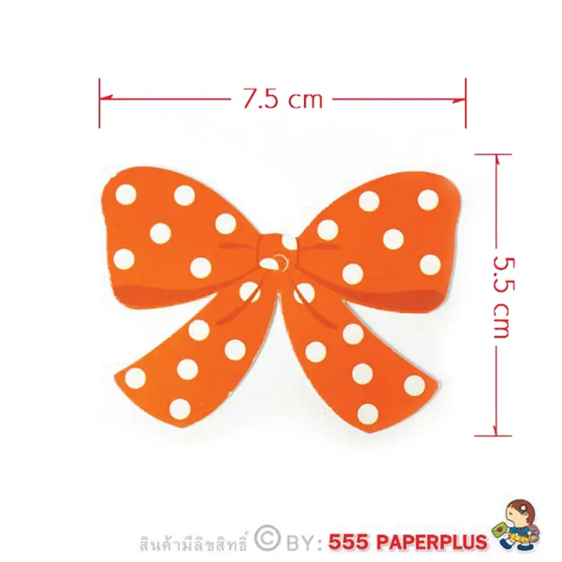 L-0039 ป้ายแขวนถุงขนมโบว์กลาง (50 แผ่น)