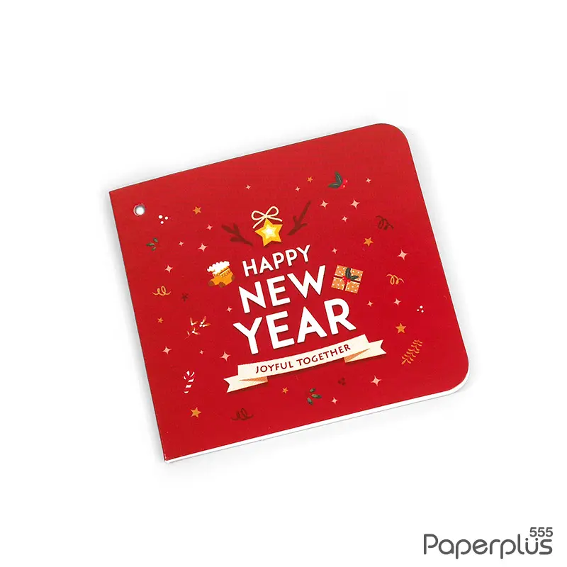 L-NY-3239 ป้าย Tag การ์ดพับ ลายHNY  (5 แผ่น)