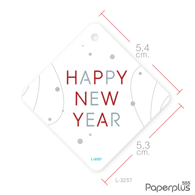 L-NY-3257 ป้ายแขวนถุงขนม HNY  (50 แผ่น)