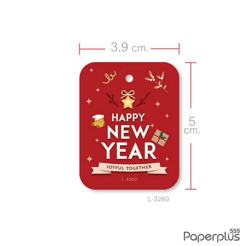 L-NY-3260 ป้ายแขวนถุงขนม HNY  (50 แผ่น)