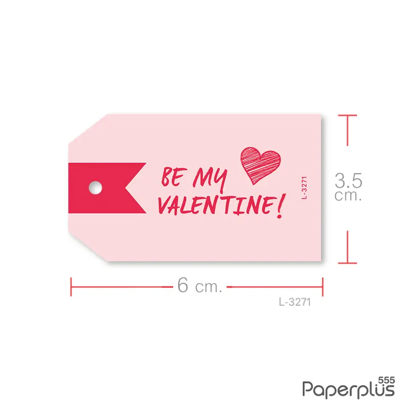 L-LV-3271 Valentine Be my ชมพู (50แผ่น)