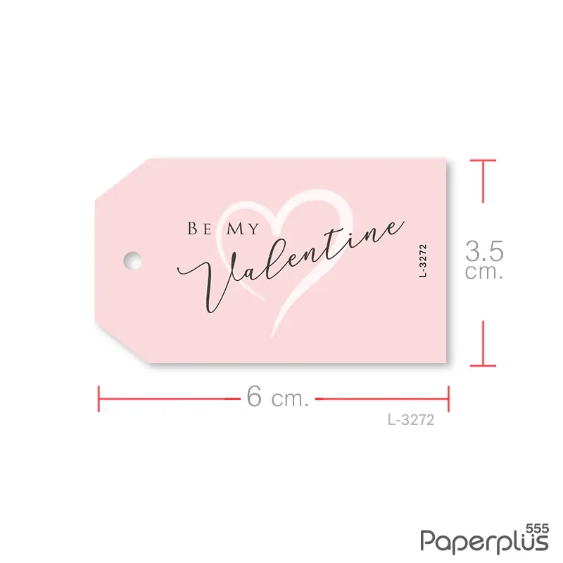 L-LV-3272 Valentine หัวใจพื้นชมพู (50แผ่น)
