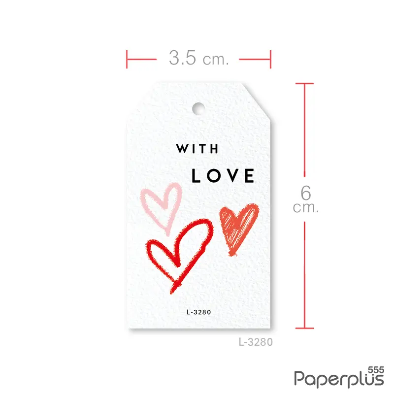 L-LV-3280 Valentine หัวใจ With Loveพื้นขาว (50แผ่น)