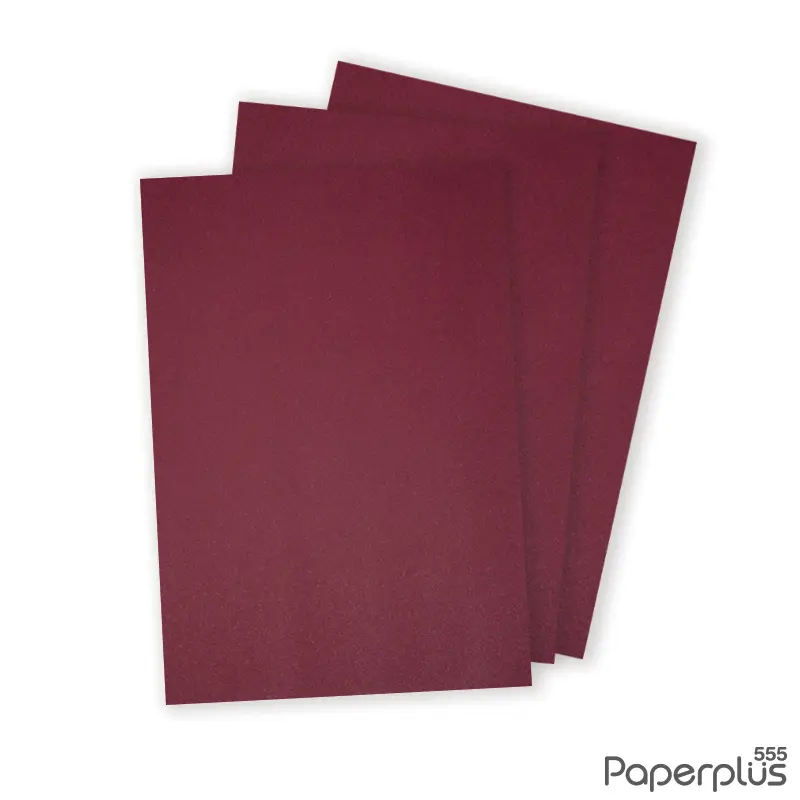 กระดาษปก A4 - การ์ดบอร์ด - สีแดงไวน์ - 300  แกรม (50 แผ่น) Code 31923