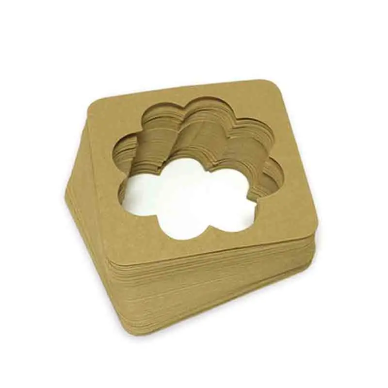 MP100-P16 กระดาษคราฟท์ บล็อคดอกไม้  10 × 10 cm. (50 แผ่น)