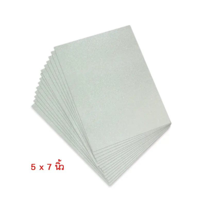 MP102-009 กระดาษเมทัลลิค สีเงิน 250 แกรม ขนาด 5×7 นิ้ว (25 แผ่น)