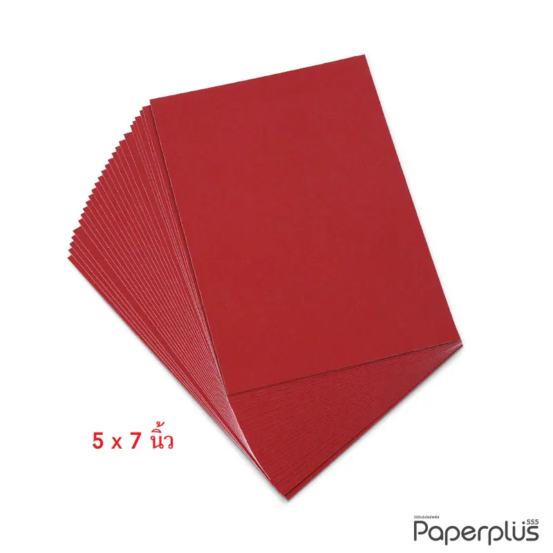 MP102-015 กระดาษเมทัลลิค สีแดง 250 แกรม ขนาด 5×7 นิ้ว (25 แผ่น)