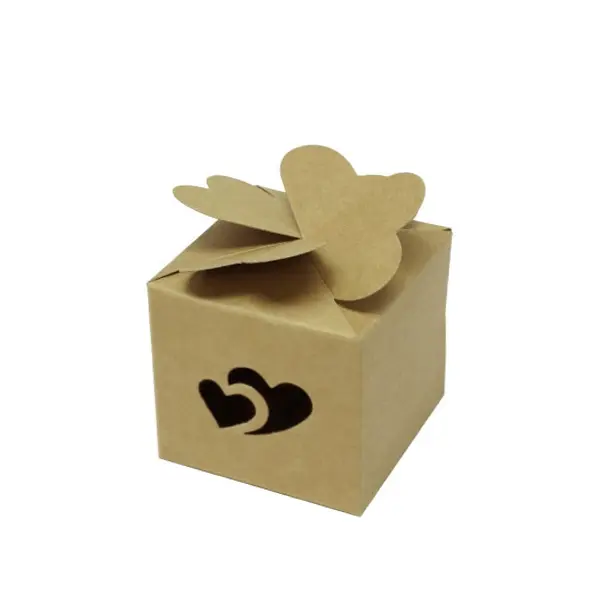 V012-K02 กล่องจัตุรัส 6 × 6 × 5.5 ซม. คราฟท์ หนา300แกรม(20กล่อง)