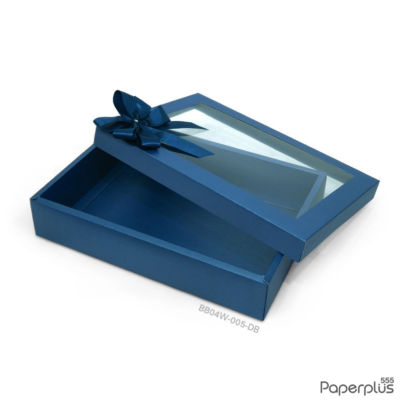 BB04W-005-DB กล่องของขวัญเมทัลลิค สีน้ำเงิน 17.8 x 25.5 x 5 cm. (1ใบ)