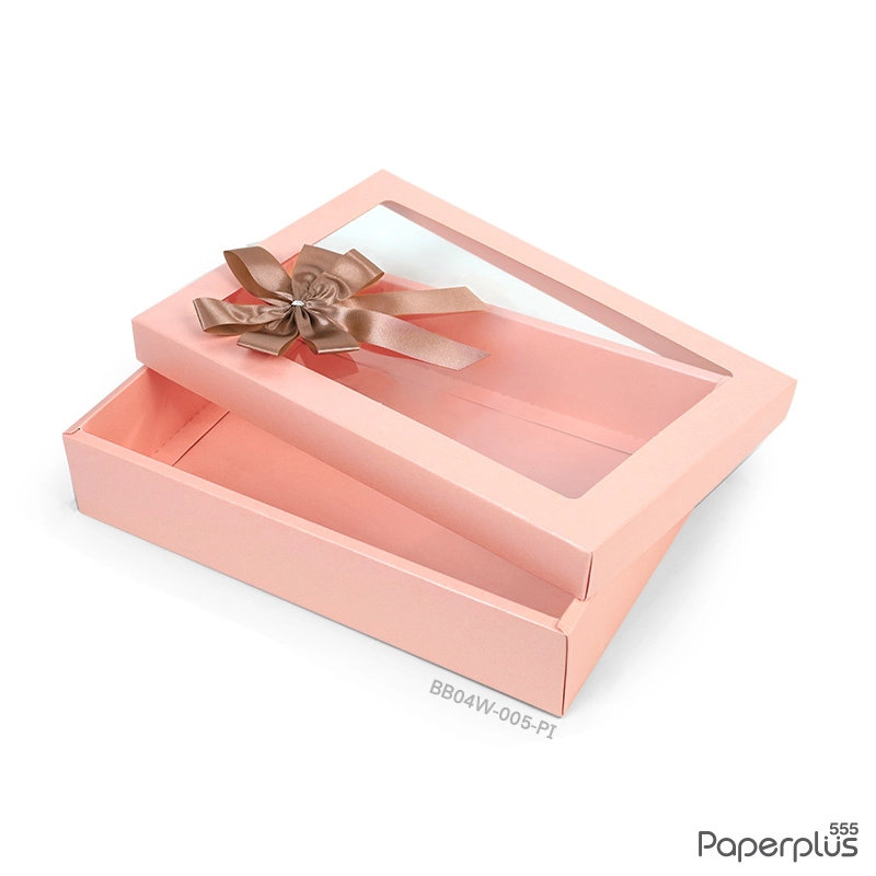 BB04W-005-PI กล่องของขวัญเมทัลลิค สีชมพู 17.8 x 25.5 x 5 cm. (1ใบ)