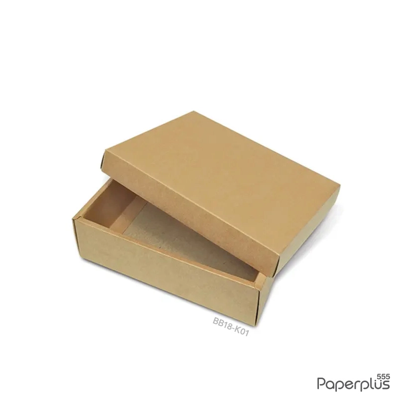 BB18-K01 กล่องฝาครอบ กล่องคราฟท์ 10 x 13.1 x 3.9 ซม. (1 ใบ)
