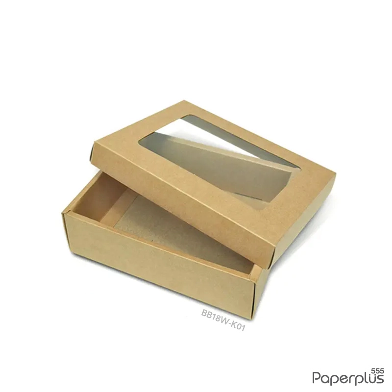 BB18W-K01 กล่องฝาครอบ กล่องคราฟท์ 10 x 13.1 x 3.9 ซม. (1 ใบ)