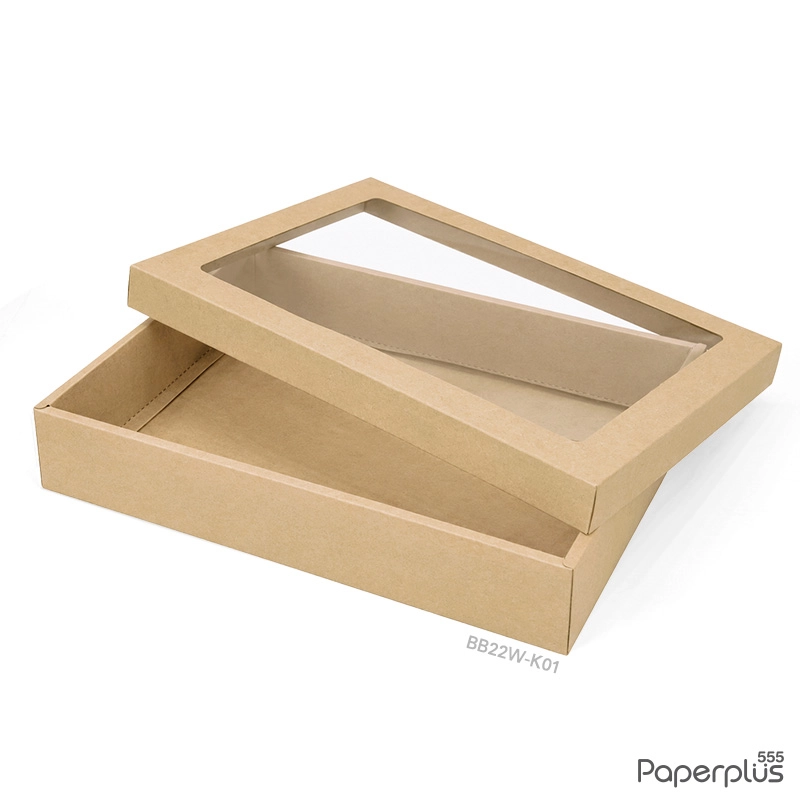 BB22W-K01 กล่องฝาครอบ คราฟท์ 27.8X39.5X6.5 ซม. (1ใบ)
