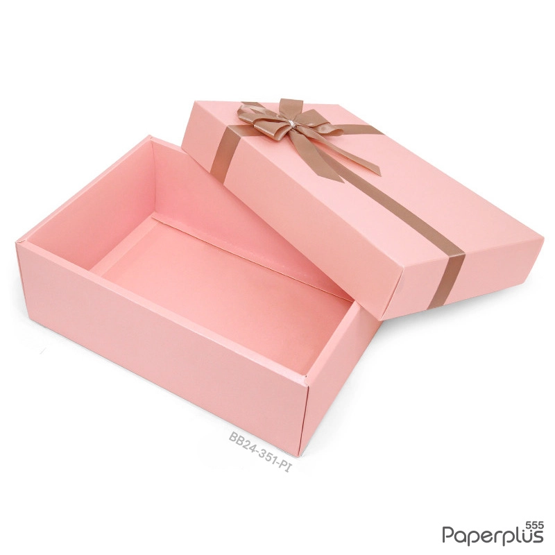 BB24-351-PI กล่องของขวัญ 17.8x25.8x9 cm. สีชมพู หนา350แกรม (1ใบ)