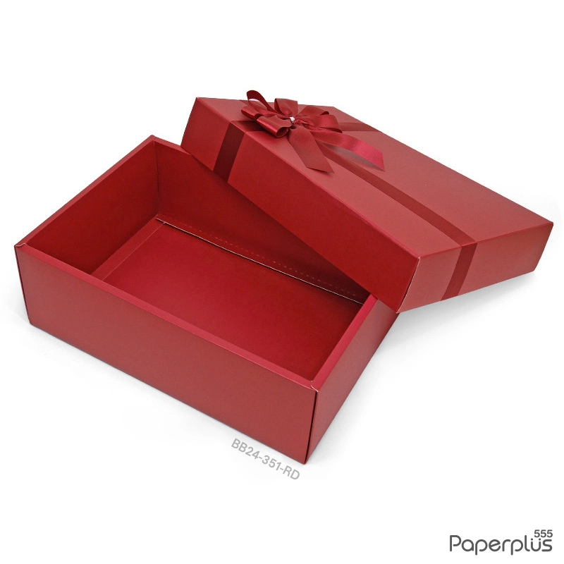 BB24-351-RD กล่องของขวัญ 17.8x25.8x9 cm. สีแดง หนา350แกรม (1ใบ)