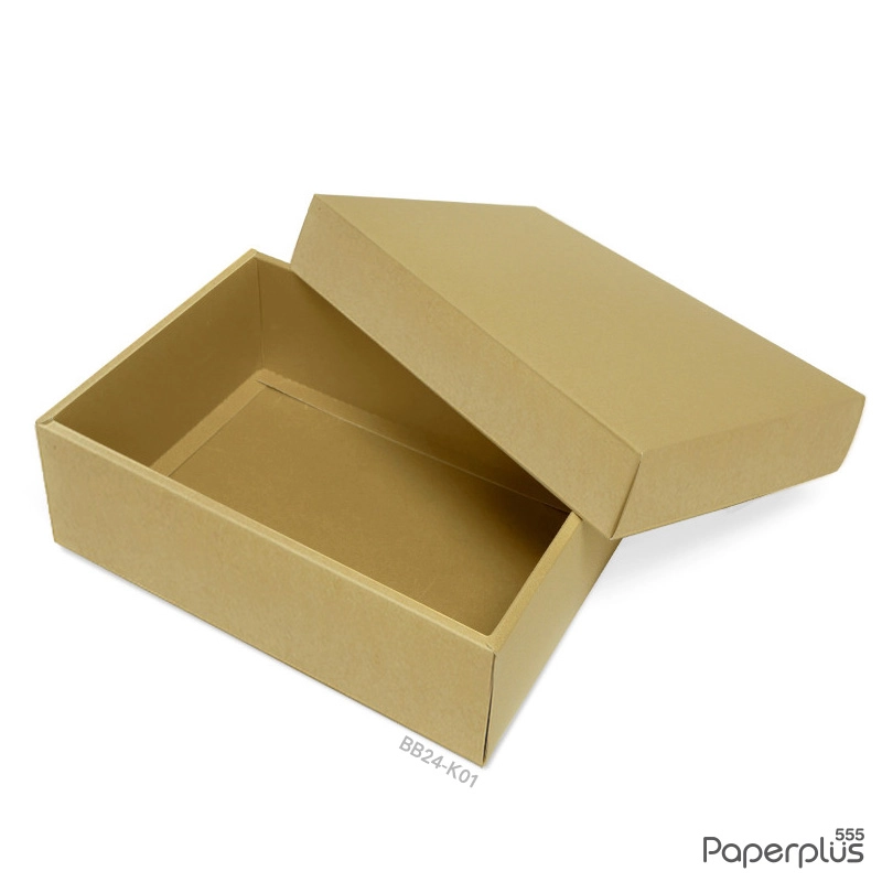 BB24-K01 กล่องฝาครอบ กล่องกระดาษคราฟท์ 17.8x25.8x9 cm.  (1ใบ)