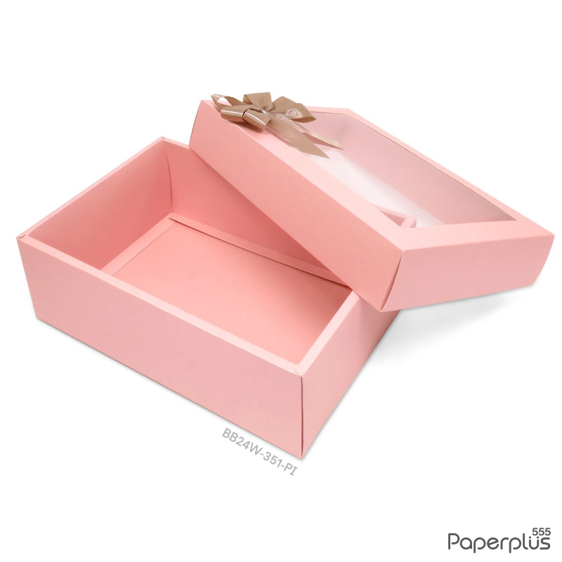 BB24W-351-PI กล่องของขวัญ 17.8x25.8x9 cm. สีชมพู หนา350แกรม (1ใบ)