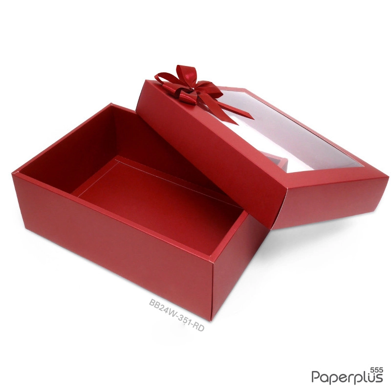 BB24W-351-RD กล่องของขวัญ 17.8x25.8x9 cm. สีแดง หนา350แกรม (1ใบ)