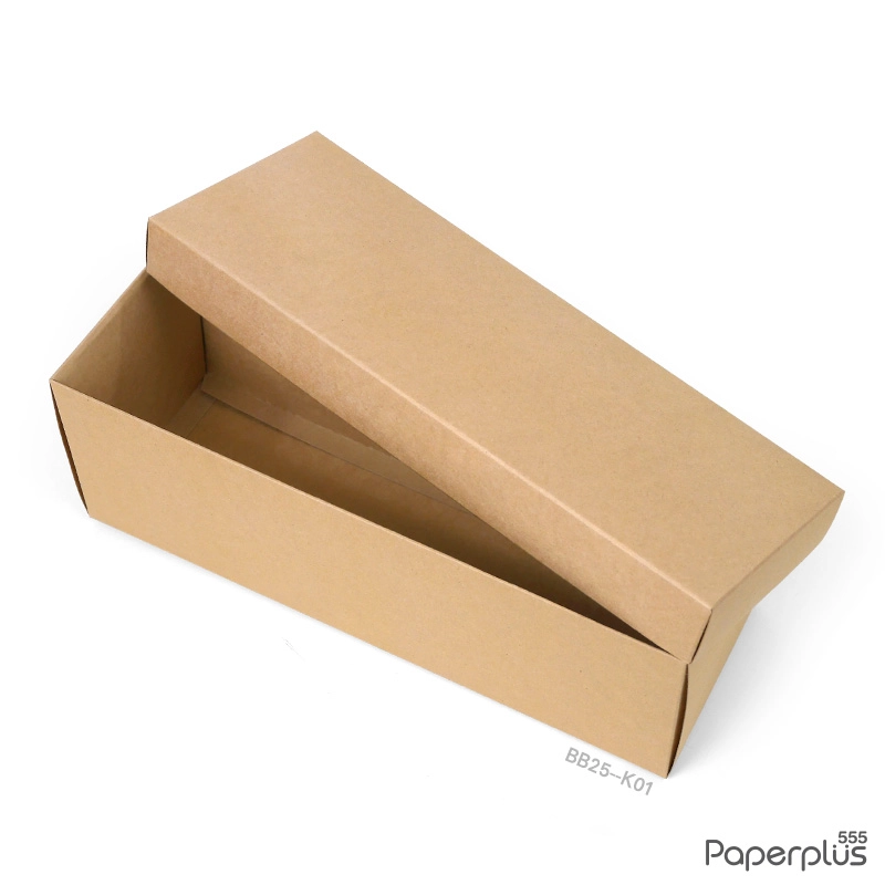BB25-K01 กล่องฝาครอบ กล่องกระดาษคราฟท์ 10.2x30x10.2 cm. (1ใบ)