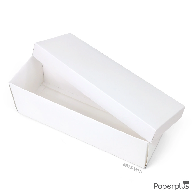 BB25-WH1 กล่องฝาครอบ กล่องกระดาษขาว 10.2x30x10.2 cm. (1ใบ)