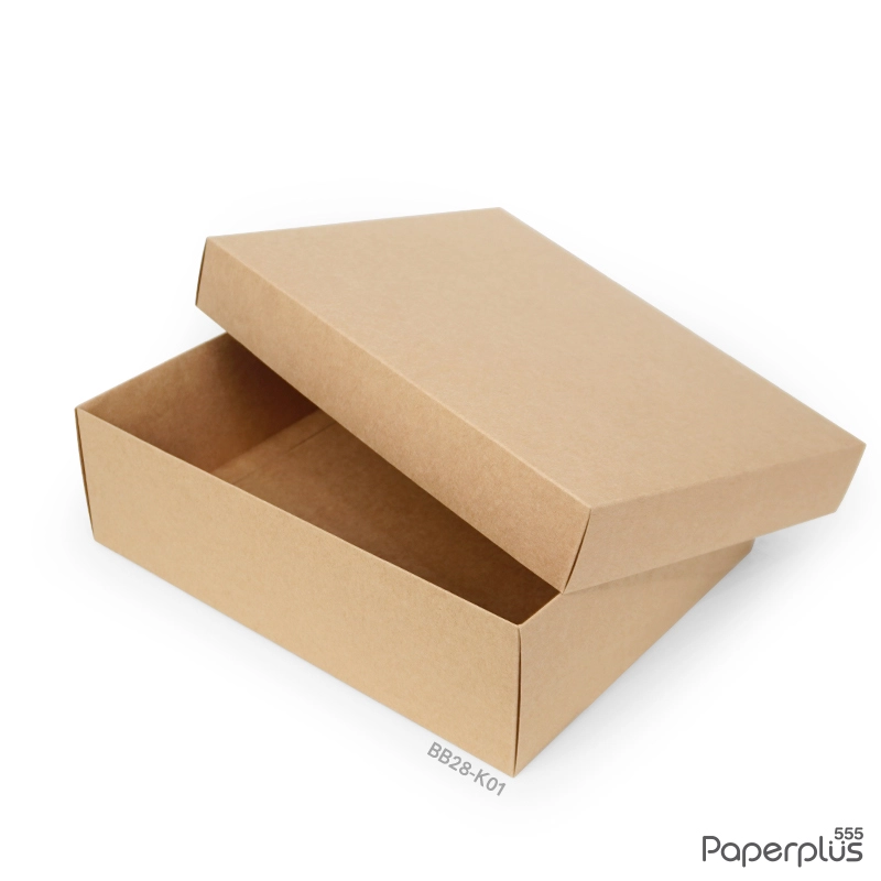 BB28-K01 กล่องฝาครอบ 23×30×9 cm. คราฟท์ หนา 300แกรม (1ใบ)