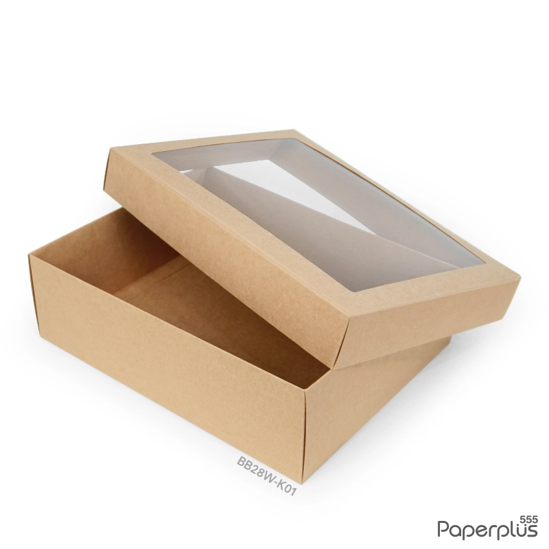 BB28W-K01 กล่องฝาครอบ 23×30×9 cm. คราฟท์ หนา 300แกรม (1ใบ)