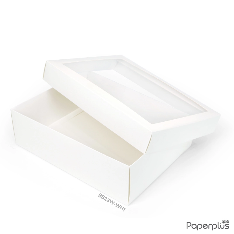 BB28W-WH1 กล่องฝาครอบ 23×30×9 cm. สีขาว หนา 300แกรม (1ใบ)