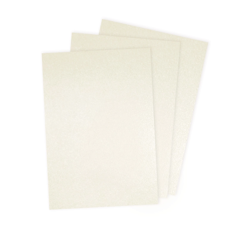 กระดาษปก A4 - เมทัลลิค - สีขาวมุก - 250 แกรม (50 แผ่น) Code 55813