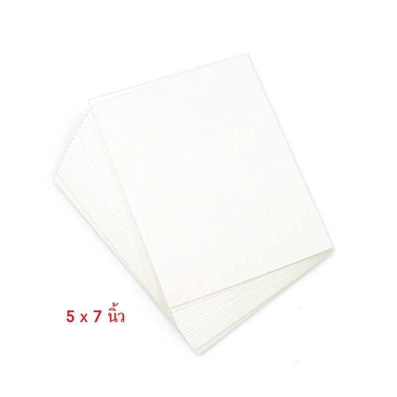 MP102-012 กระดาษวาดเขียน100ปอนด์ Cottage (เรียบ) สีขาว 200 แกรม ขนาด 5×7 นิ้ว(25 แผ่น)